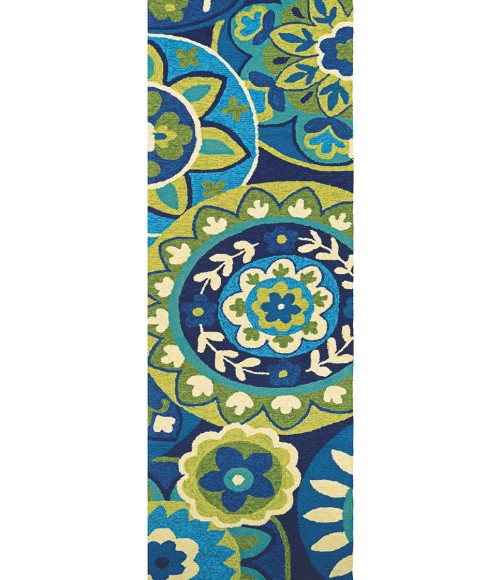 Couristan Covington Rip Tide 9' Runner Ocean/Green Area Rug