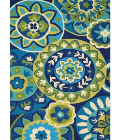 Couristan Covington Rip Tide Ocean/Green Area Rug 5 ft. 6 in. X 8 ft. Rectangle