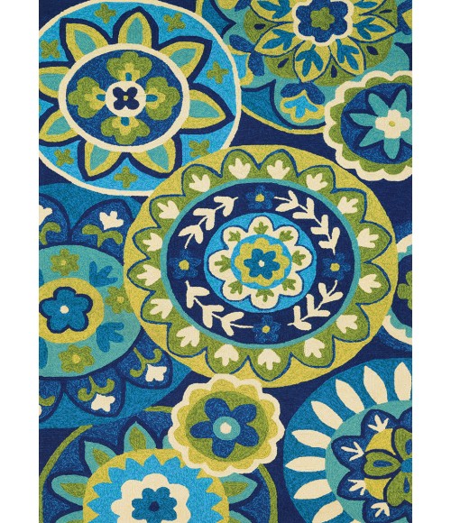 Couristan Covington Rip Tide 5' x 8' Ocean/Green Area Rug