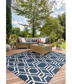Couristan Covington Ariatta Navy Area Rug 3 ft. 6 in. X 5 ft. 6 in. Rectangle