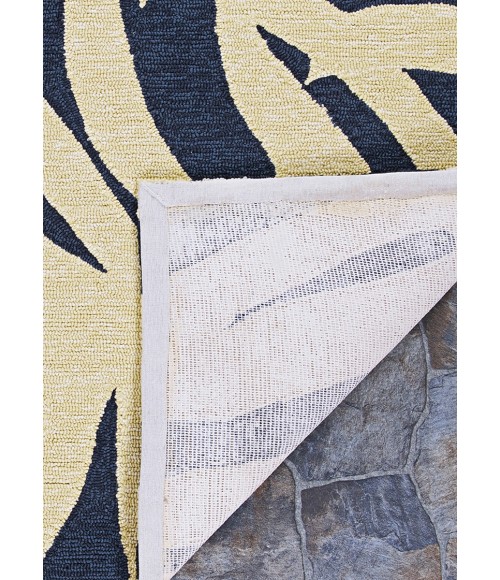 Covington Area Rug Couristan Covington Palms 8' Round Navy Area Rug