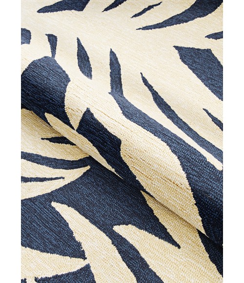 Covington Area Rug Couristan Covington Palms 8' Round Navy Area Rug