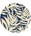 Covington Area Rug Couristan Covington Palms 8' Round Navy Area Rug