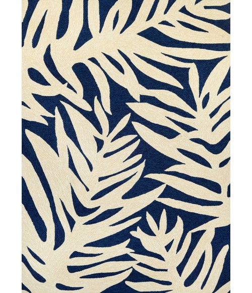 Covington Area Rug Couristan Covington Palms 8' Round Navy Area Rug