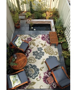 Couristan Dolce Tivoli Ivory/Multi Area Rug 8 ft. 1 in. X 11 ft. 2 in. Rectangle