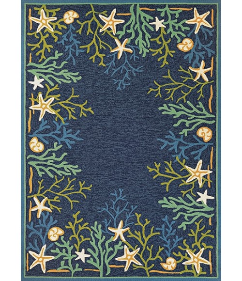 Outdoor Escape Area Rug Couristan Outdoor Escape Sea Water 5' x 8' Ocean/Aqua Area Rug