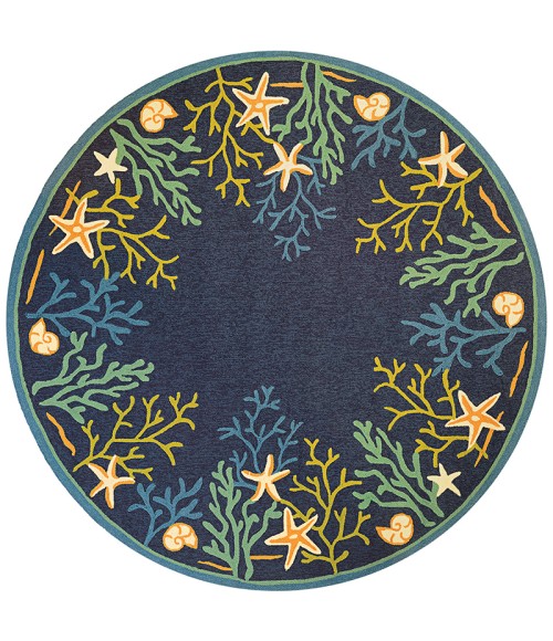 Outdoor Escape Area Rug Couristan Outdoor Escape Sea Water 5' x 8' Ocean/Aqua Area Rug