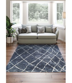 Couristan Bromley Whistler Blue/Snow Area Rug 3 ft. 11 in. X 5 ft. 6 in. Rectangle