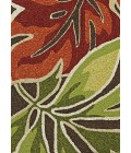 Couristan Covington Areca Palms 4' x 6' Brown/Forest Green Area Rug