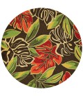 Couristan Covington Areca Palms 4' x 6' Brown/Forest Green Area Rug