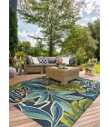 Couristan Covington Azure/Forest Green 4361/0671 2 ft. X 6 ft. Rectangle Rug