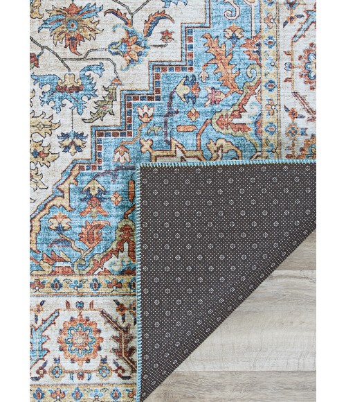 Pasha Area Rug Couristan Pasha Sarouk 5' x 8' Navy Area Rug