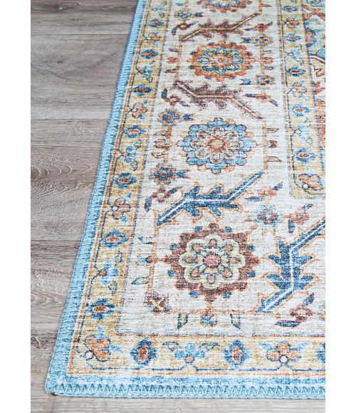 Pasha Area Rug Couristan Pasha Sarouk 5' x 8' Navy Area Rug