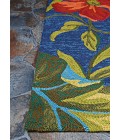 Covington Area Rug Couristan Covington Tropical Orchid 8' x 11' Azure/Forest Green/Red Area Rug