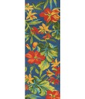 Covington Area Rug Couristan Covington Tropical Orchid 8' x 11' Azure/Forest Green/Red Area Rug
