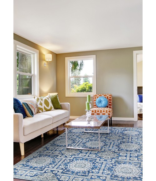 Pasha Area Rug Couristan Pasha Sari 5' x 8' Sapphire Area Rug