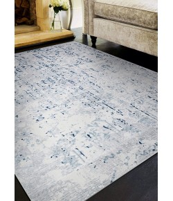 Couristan Calinda Kingsbury Steel Blue/Ivory Area Rug 5 ft. 3 in. X 7 ft. 6 in. Rectangle