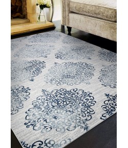 Couristan Calinda Montebello Steel Blue/Ivory Area Rug 5 ft. 3 in. X 7 ft. 6 in. Rectangle