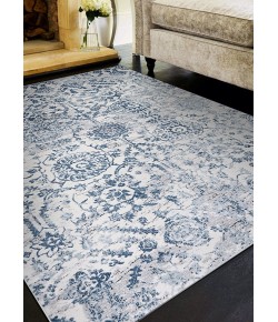 Couristan Calinda Marlowe Steel Blue/Ivory Area Rug 2 ft. X 3 ft. Rectangle