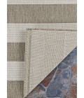 Couristan Afuera Yacht Club 2' x 4' Tan/Ivory Area Rug