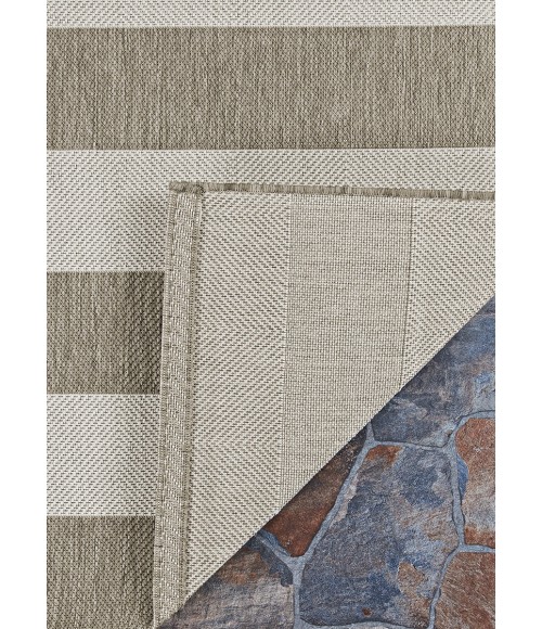 Couristan Afuera Yacht Club Long Runner Tan/Ivory Area Rug