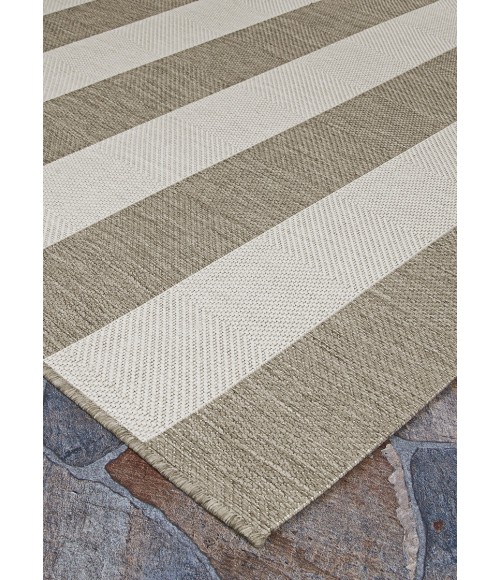 Couristan Afuera Yacht Club Long Runner Tan/Ivory Area Rug