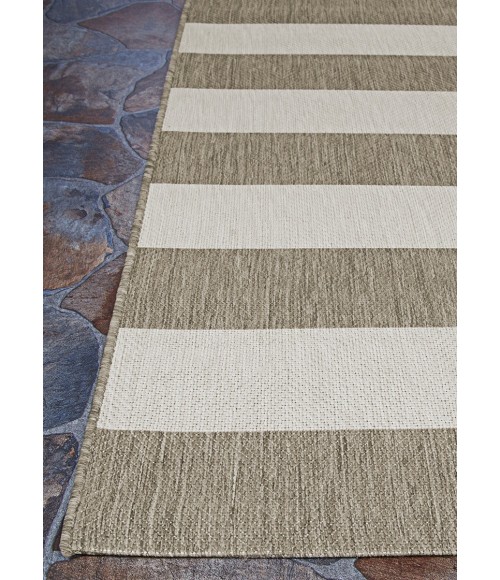 Couristan Afuera Yacht Club Long Runner Tan/Ivory Area Rug