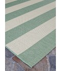 Couristan Afuera Yacht Club 2' x 4' Sea Mist/Ivory Area Rug