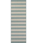 Couristan Afuera Yacht Club 2' x 4' Sea Mist/Ivory Area Rug