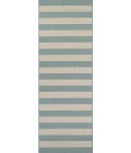 Couristan Afuera Yacht Club 2' x 4' Sea Mist/Ivory Area Rug