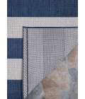 Couristan Afuera Yacht Club 2' x 4' Midnight Blue /Ivory Area Rug