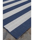 Couristan Afuera Yacht Club 2' x 4' Midnight Blue /Ivory Area Rug