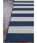 Couristan Afuera Yacht Club 2' x 4' Midnight Blue /Ivory Area Rug