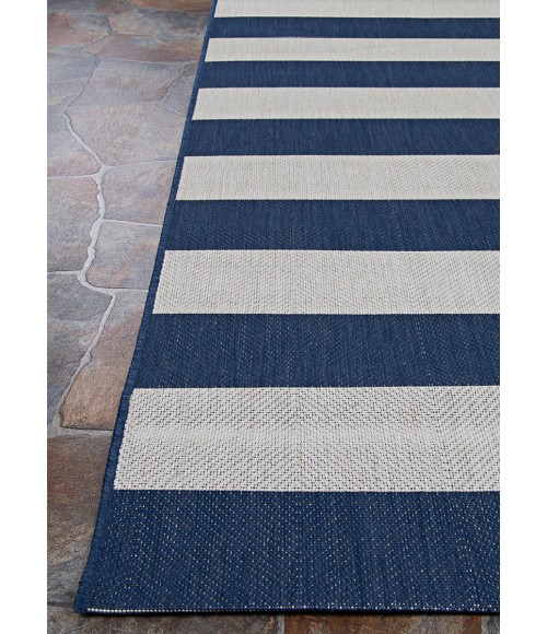 Couristan Afuera Yacht Club Extra Large Midnight Blue /Ivory Area Rug