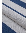 Couristan Afuera Yacht Club 2' x 4' Midnight Blue /Ivory Area Rug
