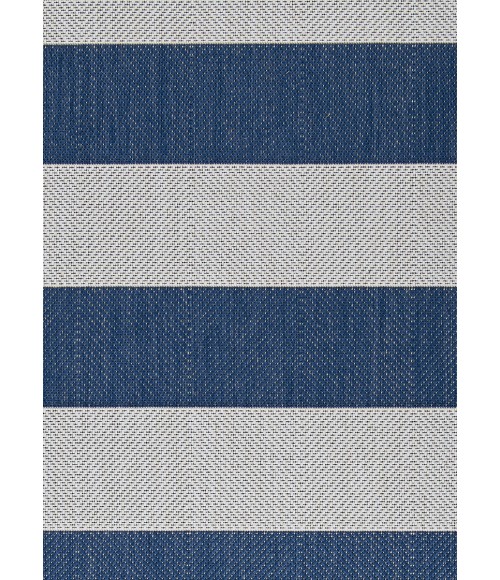 Couristan Afuera Yacht Club 2' x 4' Midnight Blue /Ivory Area Rug