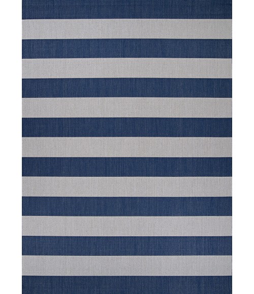 Couristan Afuera Yacht Club Extra Large Midnight Blue /Ivory Area Rug