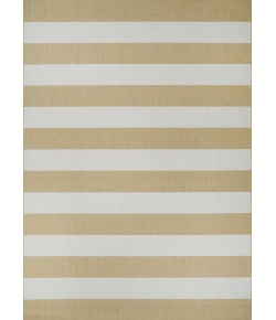 Couristan Afuera Yacht Club Buttrsctch/Ivory Area Rug 5 ft. 3 in. X 7 ft. 6 in. Rectangle
