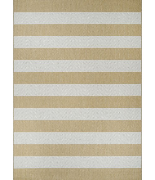 Couristan Afuera Yacht Club 2' x 4' Butterscotch/Ivory Area Rug