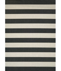 Couristan Afuera Yacht Club Onyx/Ivory Area Rug 3 ft. 11 in. X 5 ft. 7 in. Rectangle