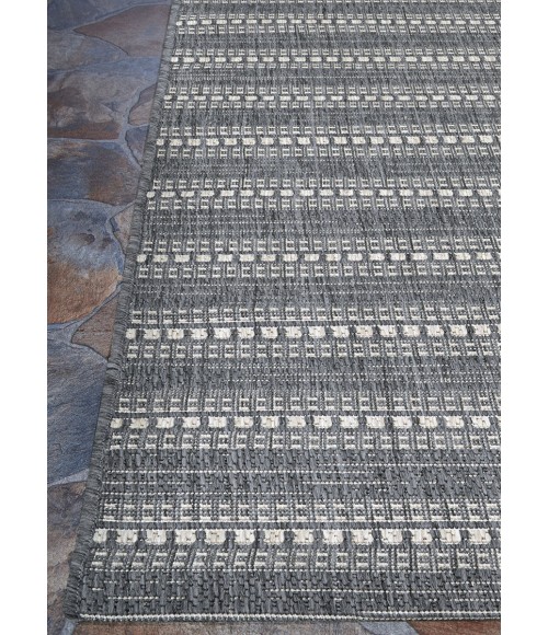 Afuera Area Rug Couristan Afuera Beachcomber Long Runner Anthracite /Sand Area Rug