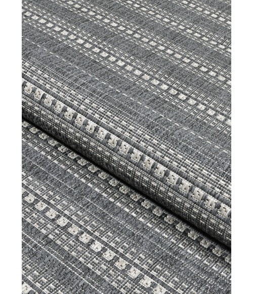 Couristan Afuera Beachcomber 5' x 8' Anthracite /Sand Area Rug