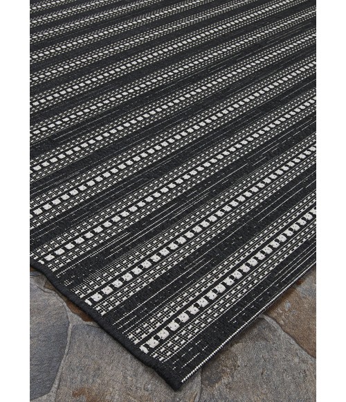 Couristan Afuera Beachcomber Long Runner Onyx/Shell Area Rug