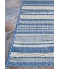 Couristan Recife Gazebo Stripe 9' Round Champ/Blue Area Rug