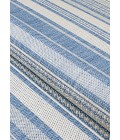 Couristan Recife Gazebo Stripe 9' Round Champ/Blue Area Rug