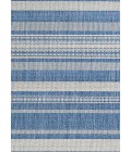 Couristan Recife Gazebo Stripe 9' Round Champ/Blue Area Rug