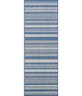 Couristan Recife Gazebo Stripe 6' x 9' Champ/Blue Area Rug
