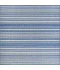 Couristan Recife Gazebo Stripe 9' Round Champ/Blue Area Rug