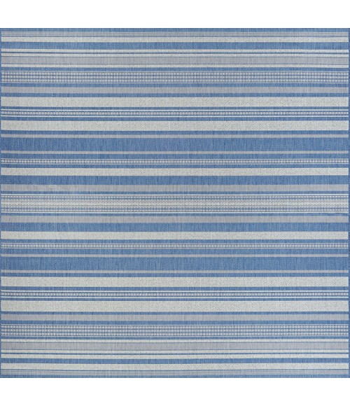 Couristan Recife Gazebo Stripe 6' x 9' Champ/Blue Area Rug