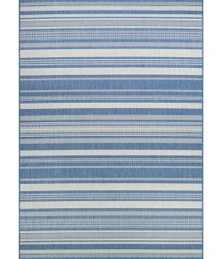 Couristan Recife Gazebo Stripe Champ/Blue Area Rug 8 ft. 6 in. X 8 ft. 6 in. Round